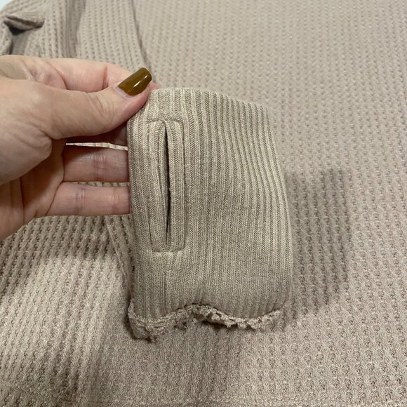 Free People We the Free North Shore Thermal Top in Sand Size XS - Picture 9 of 11